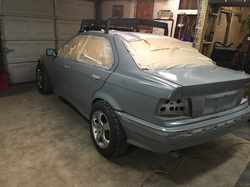 High quality paint booth. (Rear adjusters not raised in this picture)